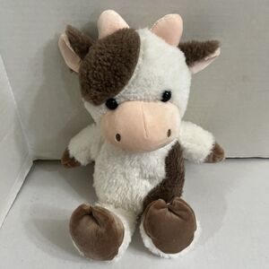 Hug Me Walgreens Baby Cow Bull Plush Brown White 10” Sitting Stuffed Animal